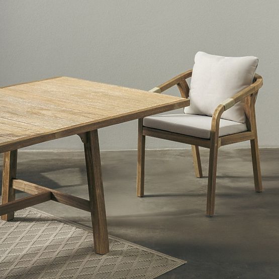 Rozkladací záhradný stôl Castello, 200-295 cm, teakový vzhľad, akáciové drevo FSC