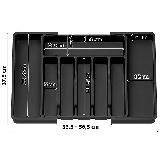 Rozťahovateľný organizér na príbor GARFO