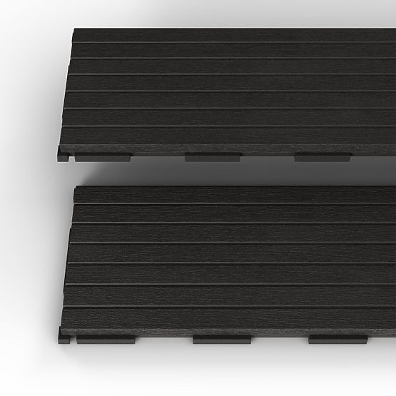 Sada 16 kompozitných terasových dosiek Ardena z WPC dreva tmavosivé, jednoduchá montáž
