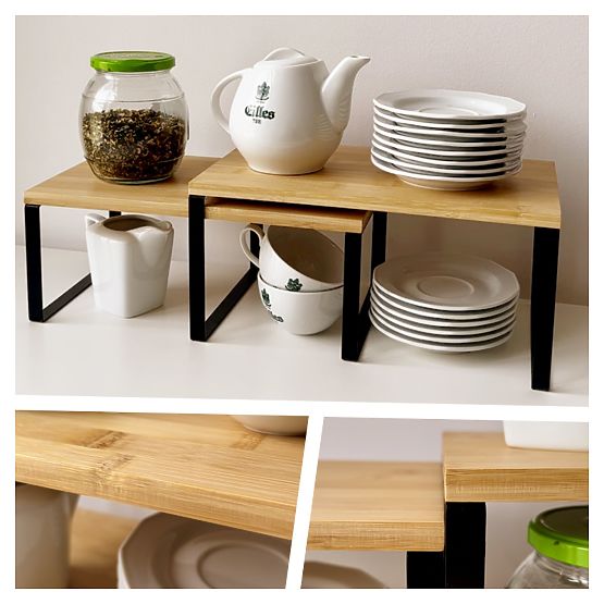 Sada 2 bambusových políc GINGER