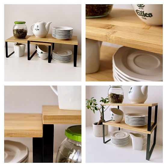 Sada 2 bambusových políc GINGER