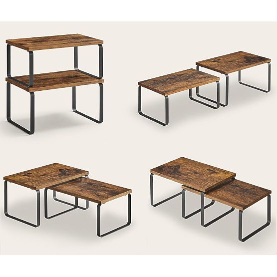 Sada 2 bambusových políc GINGER RUSTIC