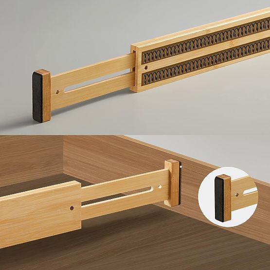 Sada 4 bambusových priečok do zásuvky RITA