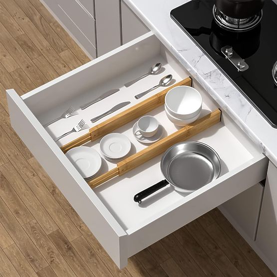 Sada 4 bambusových priečok do zásuvky RITA