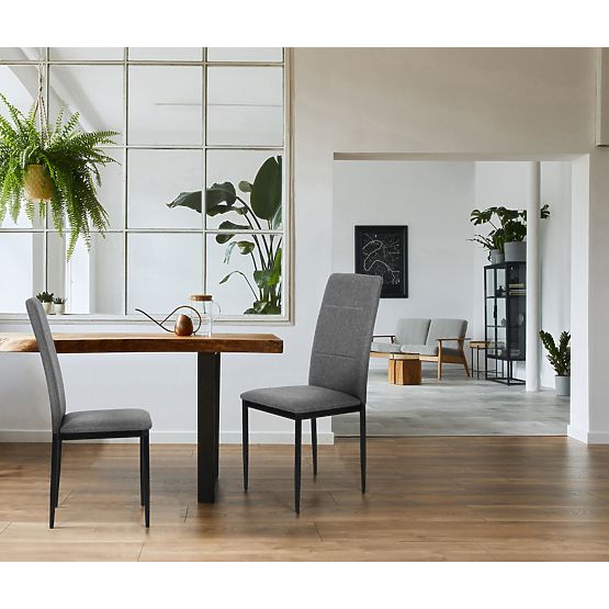 Sada 4 jedálenských a obývacích stoličiek - sivé