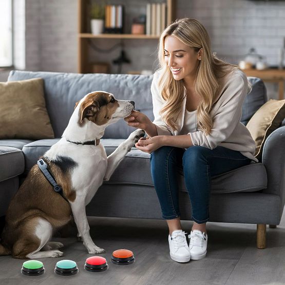 Sada 4 komunikačných tlačidiel pre psa TALKER