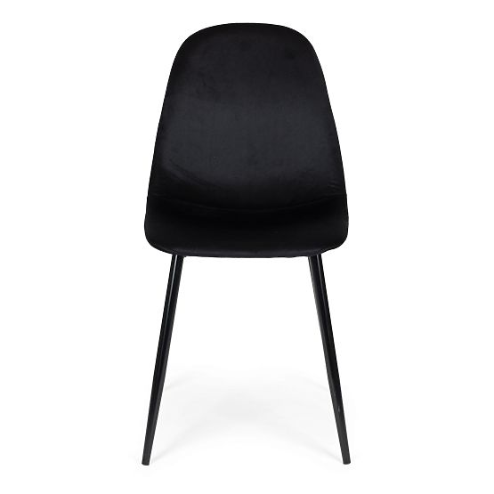 Sada 4 zamatových stoličiek do jedálne a obývačky - čierne