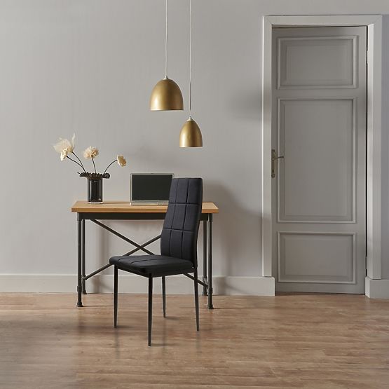 Sada čalúnených stoličiek do jedálne a obývacej izby 4ks čierne