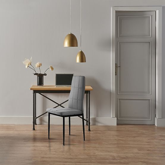 Sada čalúnených stoličiek do jedálne a obývacej izby 4ks sivé