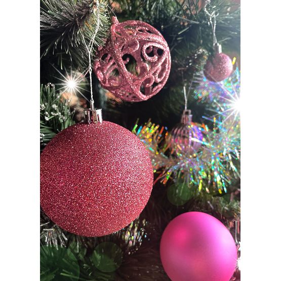Sada vianočných ozdôb Lila/Rose 208 ks