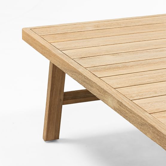 Sada záhradného nábytku Castello, pletenina, akáciové drevo FSC, teakový vzhľad, béžová