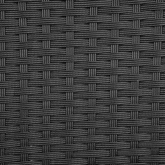 Sada záhradného nábytku z technoratanu MAGNOLIA čierna so sivými vankúšmi