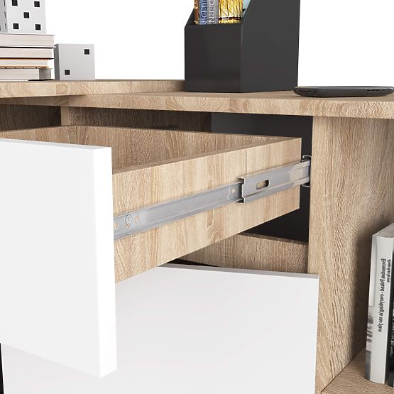 SESTAVA CLP B-17 KOMODA + PÍSACÍ STÔL PK SONOMA / BIELA