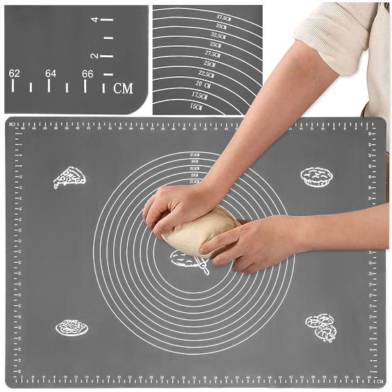 Silikónová pracovná doska SELMA grafitová 70x50 cm