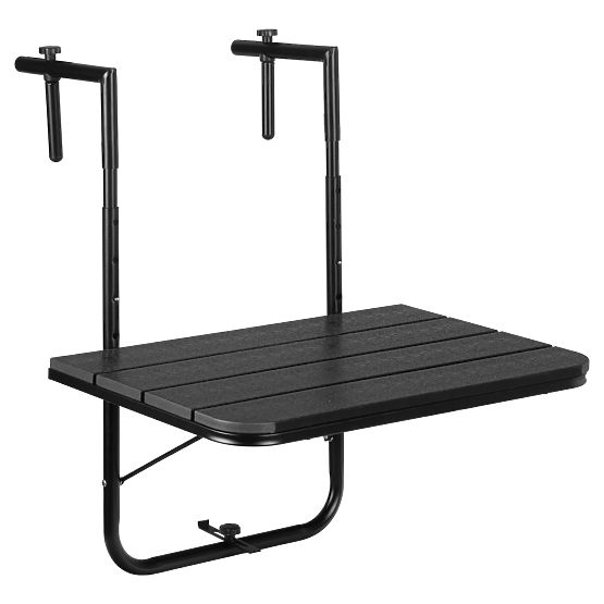 Skladací balkónový stolík ARETTO čierny