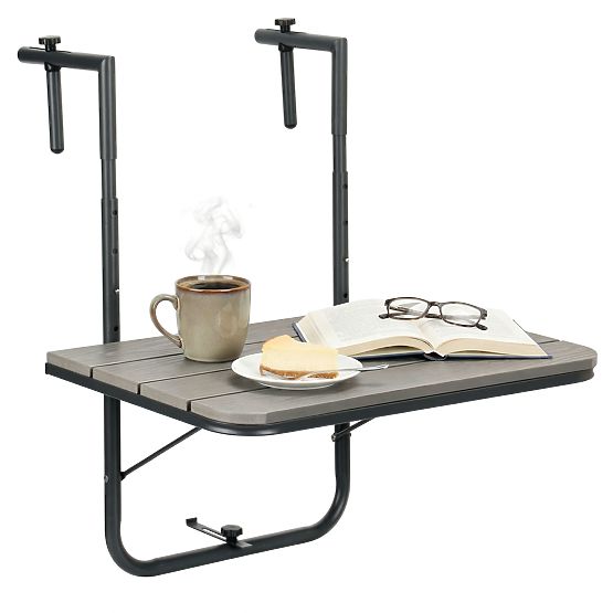 Skladací balkónový stolík ARETTO sivý