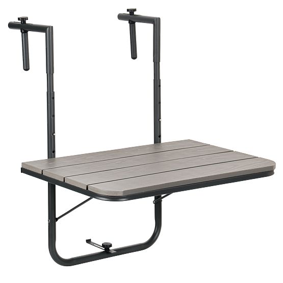 Skladací balkónový stolík ARETTO sivý