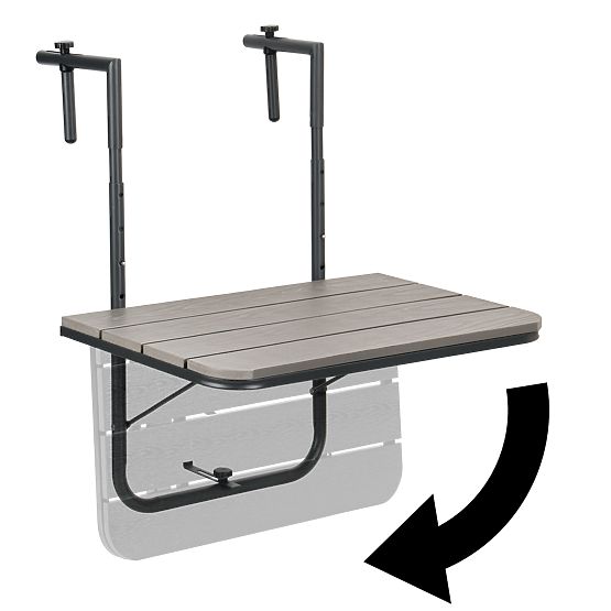 Skladací balkónový stolík ARETTO sivý