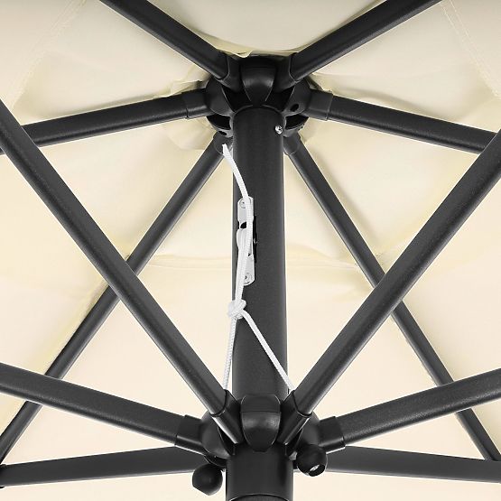 Skladací záhradný balkónový dáždnik nastaviteľný 210 cm béžový