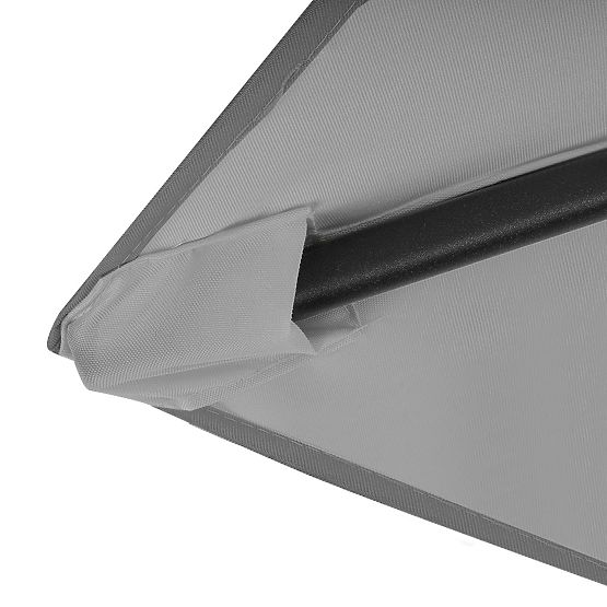 Skladací záhradný balkónový dáždnik nastaviteľný 210 cm sivý