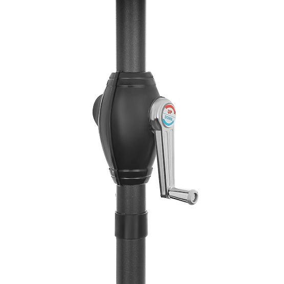 Skladací záhradný balkónový dáždnik nastaviteľný 210 cm sivý