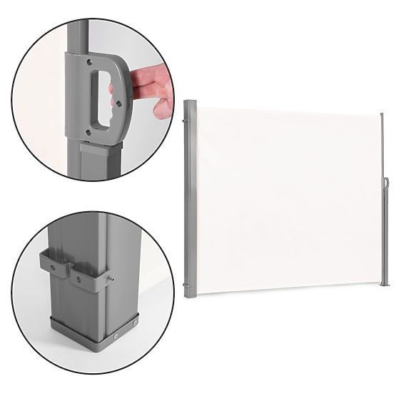 Skladacia markíza 300x200 cm bočná roleta paraván do záhrady na terasu béžová