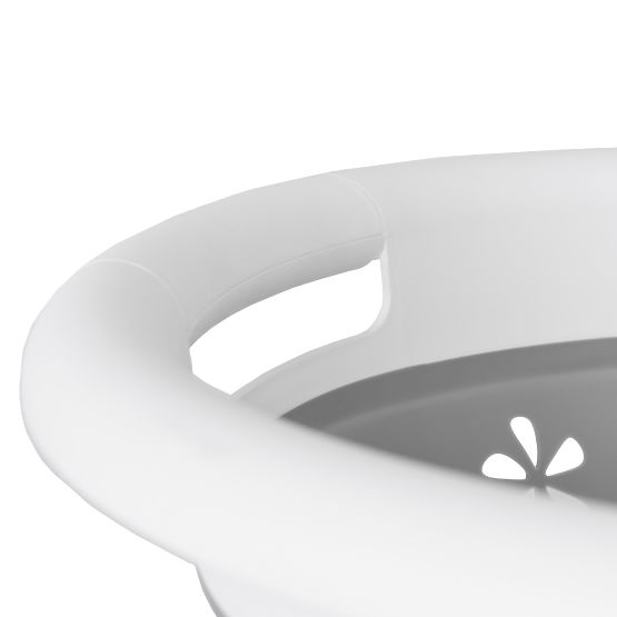 Skladacia oválna misa 50 x 37 cm bielo-sivá OVAL COMPACT 25L