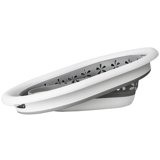 Skladacia oválna misa 50 x 37 cm bielo-sivá OVAL COMPACT 25L