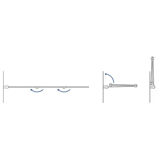 Skladacia vaňová zástenka Rea Agat-3 120 ZLATÝ KARTÁČOVANÝ