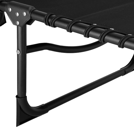 Skladacie záhradné lehátko nastaviteľné FENIKS čierne