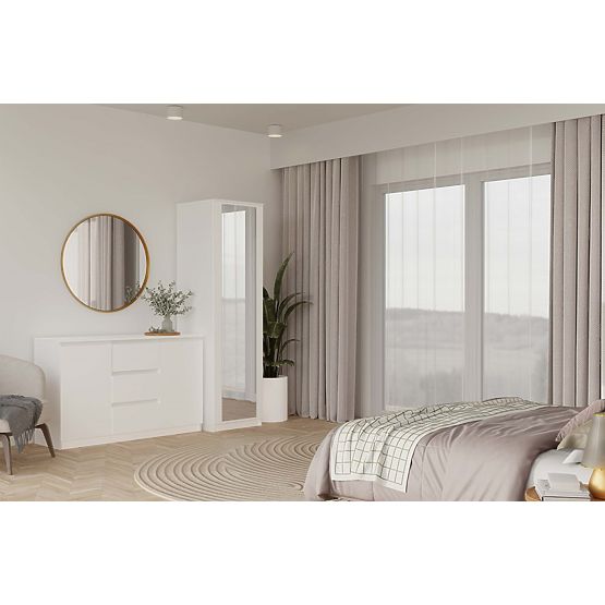 Skriňa Malwa SD-50 so Zrkadlom BIELA