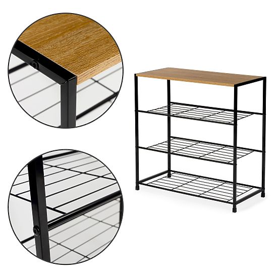 Skrinka na topánky stojan regál police loft 3 úrovne