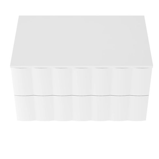 Skrinka pod umývadlo na dosku Grita 80 cm, biela, vlnitý čelný panel