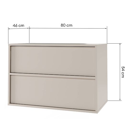 Skrinka pod umývadlo na dosku Mossy, 80 cm, kašmír