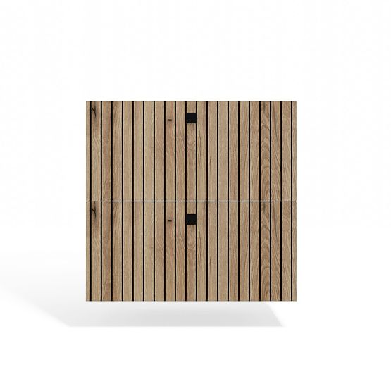 SKRINKA POD UMÝVADLO TIGO 60 2S DUB EVOKE 2 ZÁSUVKY DRÁŽKOVANÝ ČELNÝ PANEL ZÁVESNÁ