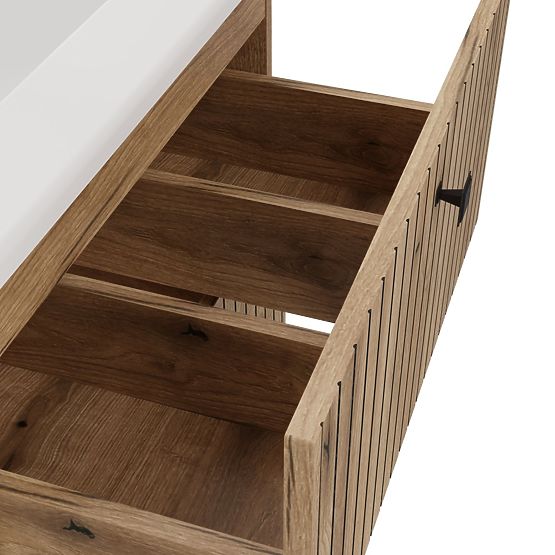 SKRINKA POD UMÝVADLO TIGO 60 2S DUB EVOKE RÝHOVANÝ ČELNÝ PANEL + UMÝVADLO