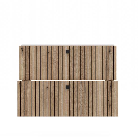 SKRINKA POD UMÝVADLO TIGO 80 2S DUB EVOKE DRÁŽKOVANÉ ČELO + UMÝVADLO