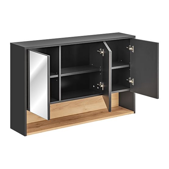 Skrinka so zrkadlom 120cm 3 dvere
