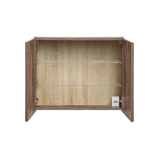 Skrinka so zrkadlom 80 cm 2 dvere
