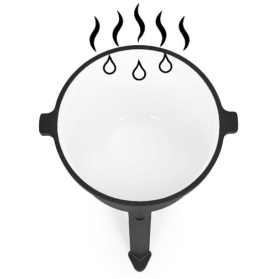 Smalíř liatinový smaltovaný 5L stojaci hrniec lovecký táborák gril MultiGarden