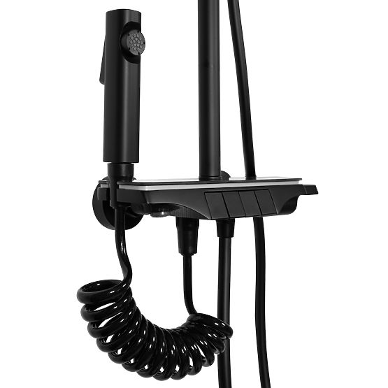 Sprchová sada REA Savio s LED displejom Čierna