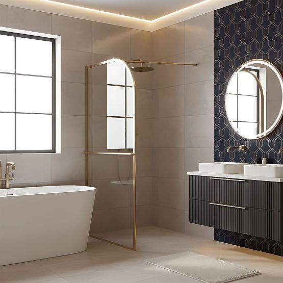 Sprchová stena Rea Sky Brush Gold 100