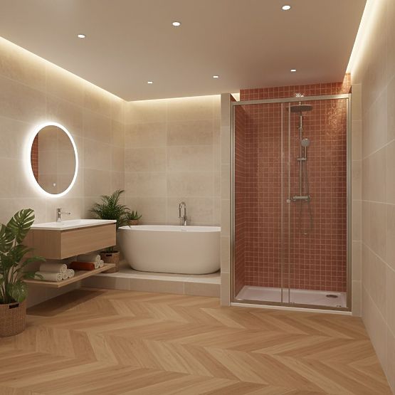 Sprchové dvere Rea Primo Slide 130 Chróm