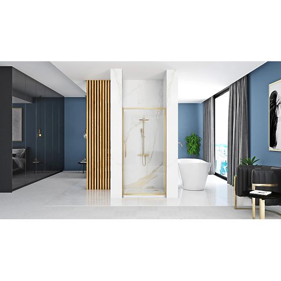 Sprchové dvere REA Rapid Swing 100 ZLATÉ KARTÁČOVANÉ