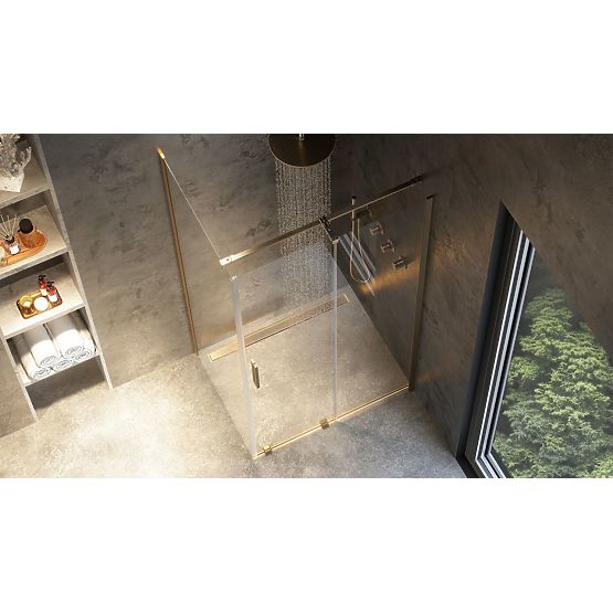 Sprchový kút REA Montana Zlatý Kartáčovaný 130x90