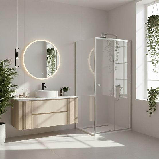 Sprchový kút Rea Primo Slide 100x70 Chróm