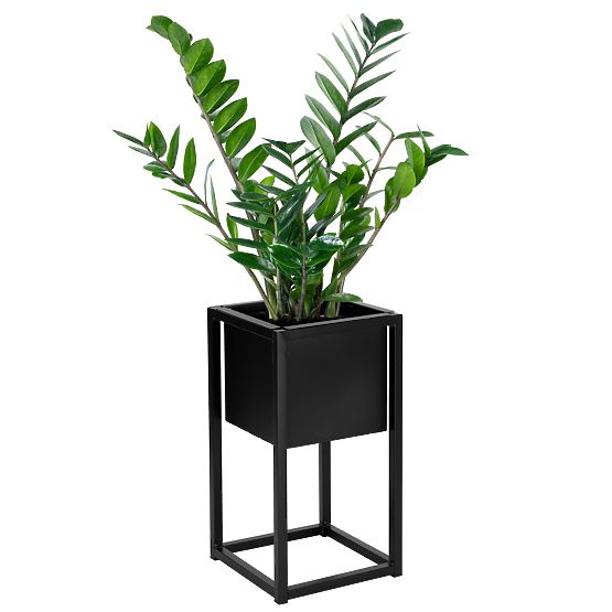Stojan na kvety Concove loft 40 cm čierny