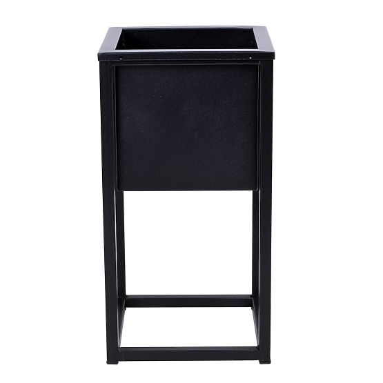 Stojan na kvety Concove loft 40 cm čierny