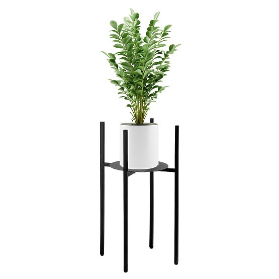 Stojan na kvety loftový Torre 60 cm čierny