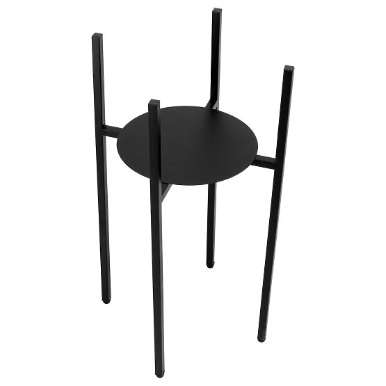 Stojan na kvety loftový Torre 60 cm čierny